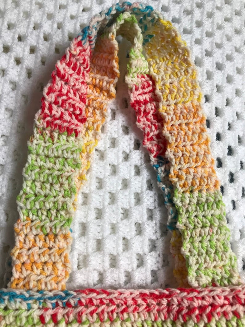 Crochet Project Bag Gym Bag Textured Bobble Pattern -  UK